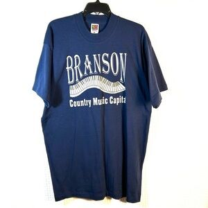 Vintage Single Stitch Branson Missouri Country Music Capital T-Shirt XL Cotton